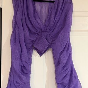 AKIRA Lavender Sheer Top